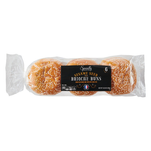 Specially Selected Sesame Seed Brioche Buns - 6 Count