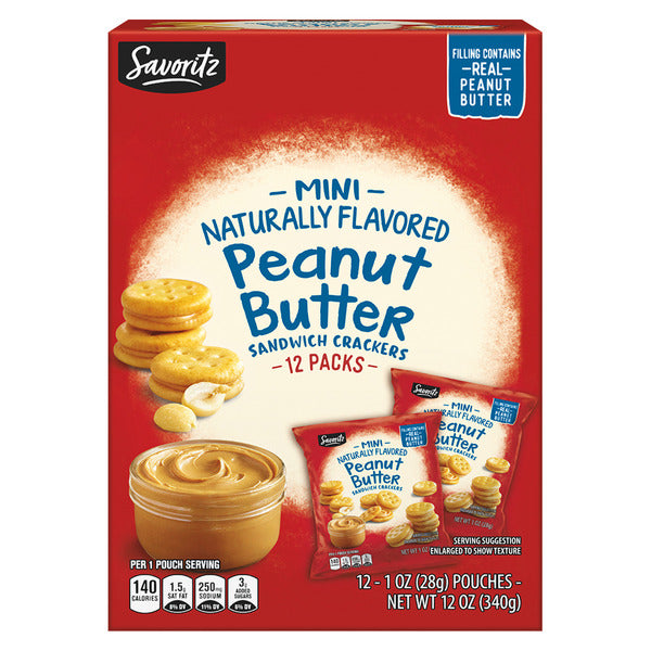 Savoritz Mini Peanut Butter Sandwich Crackers