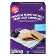 Aldi Crustless Peanut Butter & Grape Jelly Sandwiches, 4 Pack