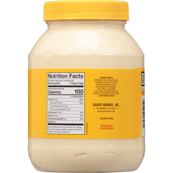 Duke's Smooth & Creamy Real Mayonnaise