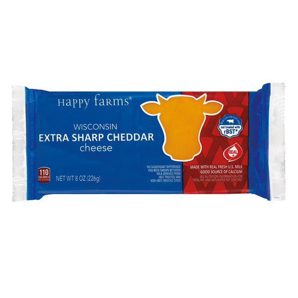 Happy Farms Wisconsin Extra Sharp Cheddar Cheese Block