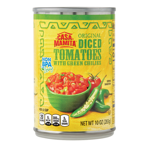 Casa Mamita Canned Diced Tomatoes with Green Chilies