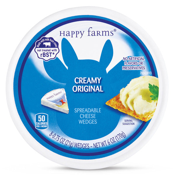 Happy Farms Original Swiss Spreadable Cheese Wedges