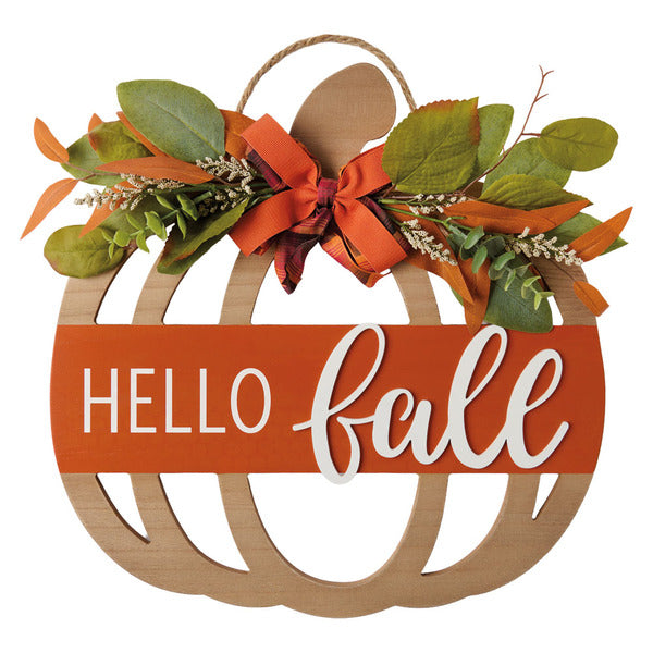 Kirkton House Fall Circle Sign, Hello Fall