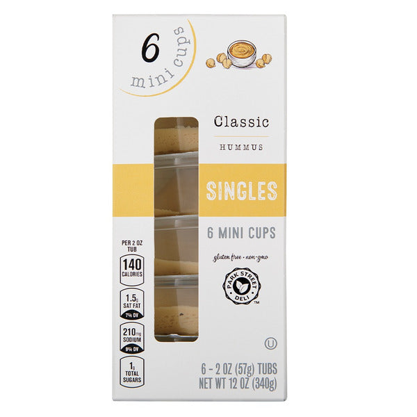 Park Street Deli Classic Hummus Single Serve Mini Cups, 6 pack