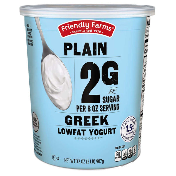 Friendly Farms Plain Low Sugar Greek Yogurt