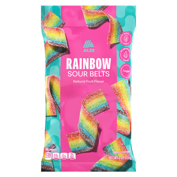 Aldi Rainbow Sour Belts