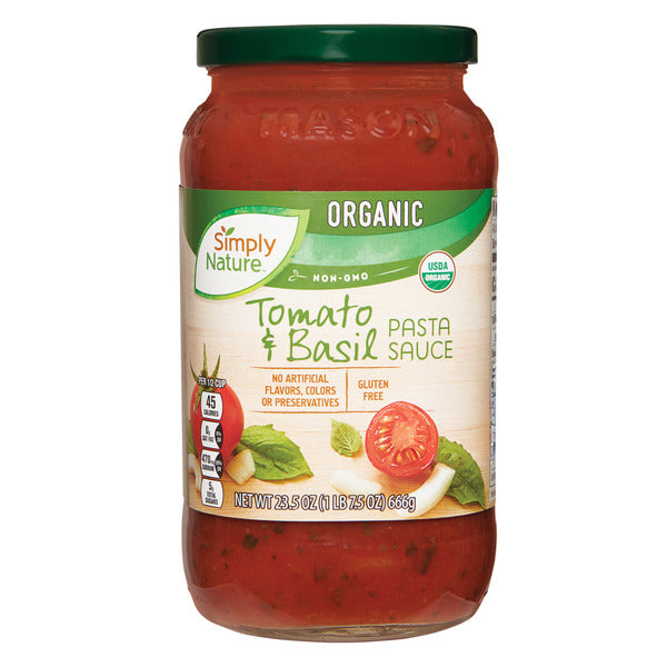 Simply Nature Organic Pasta Sauces, Tomato Basil