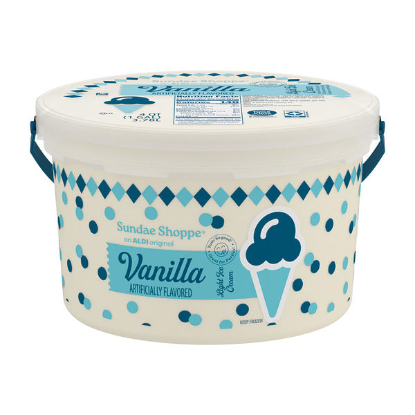 Sundae Shoppe Vanilla Flavored Light Ice Cream, 1 gal