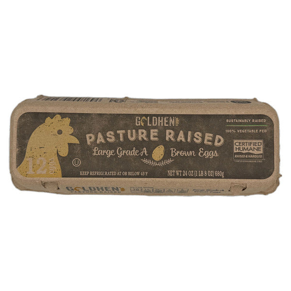 Goldhen Pasture Raised Large Brown Eggs Grade A, 12 count