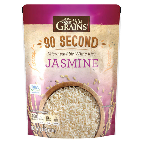 Earthly Grains Microwavable Jasmine White Rice