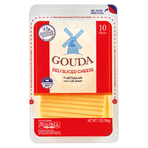 Emporium Selection Deli Sliced Gouda Cheese, 10 count
