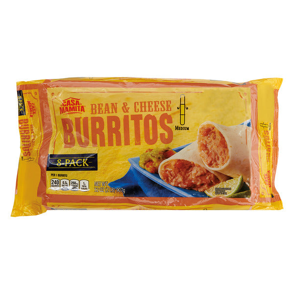 Casa Mamita Bean and Cheese Burritos, 8 count