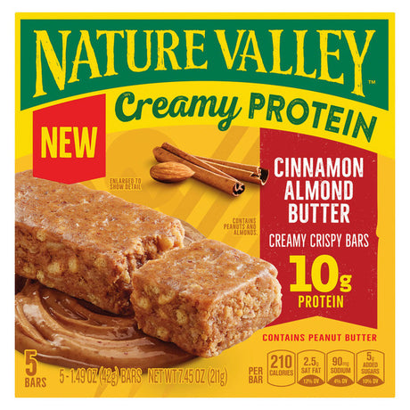 General Mills Cinnamon Almond Flavored Protein Creamy Bars, 5 count