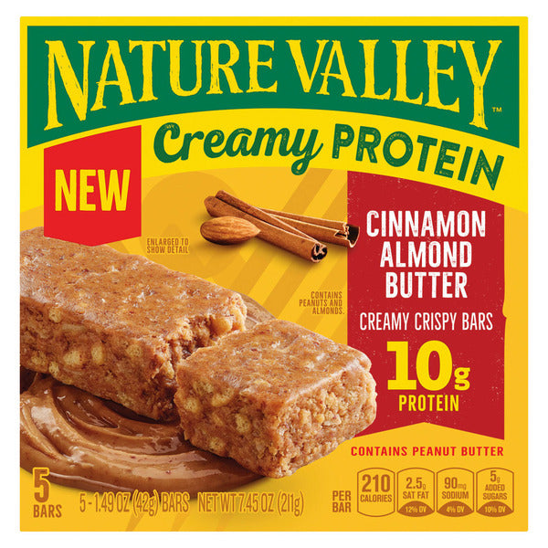 General Mills Cinnamon Almond Flavored Protein Creamy Bars, 5 count