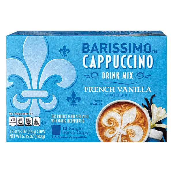 Barissimo French Vanilla Cappuccino Coffee Pods, 12 count