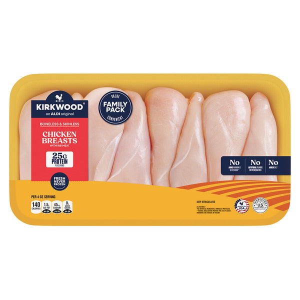 Boneless Skinless Chicken Breast Fillets Family Pack, per lb