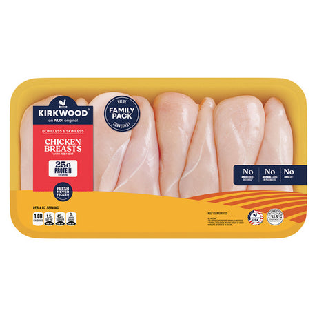 Boneless Skinless Chicken Breast Fillets Family Pack, per lb