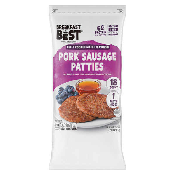 Breakfast Best Pre-Cooked Maple Sausage Patties