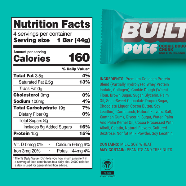 Built Bars Cookie Dough Chunk Built Bar