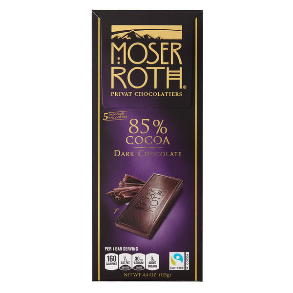 Moser Roth Dark Chocolate 85% Cocoa Chocolate Bar