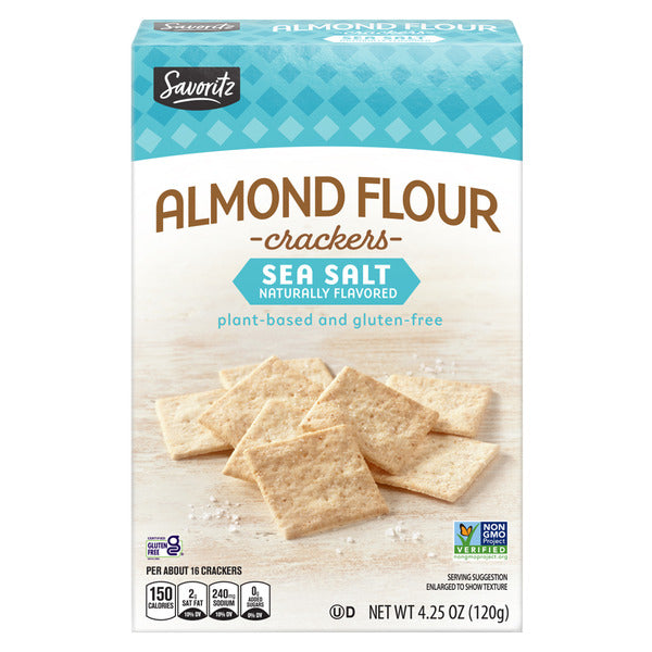 Savoritz Sea Salt Flavored Almond Flour Crackers