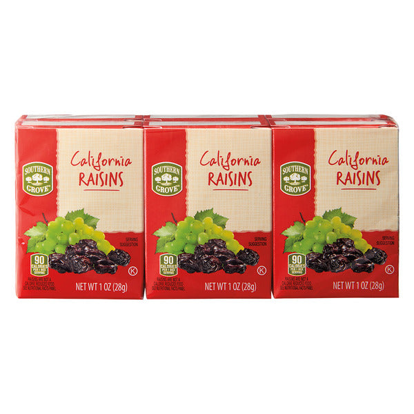 Southern Grove California Raisin Boxes, 6 count