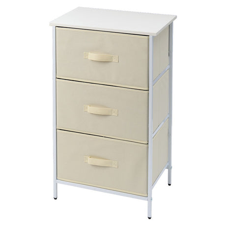 Sohl 3 Drawer Storage Tower, Ivory