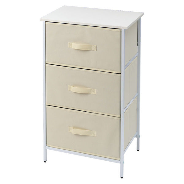 Sohl 3 Drawer Storage Tower, Ivory