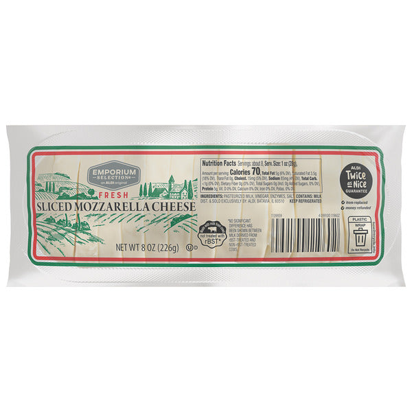 Emporium Selection Fresh Mozzarella Pre-Sliced Log