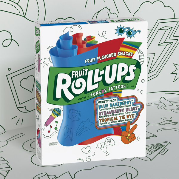 Betty Crocker Tongue Tattoos Fruit Roll-Ups Variety Pack, 10 count
