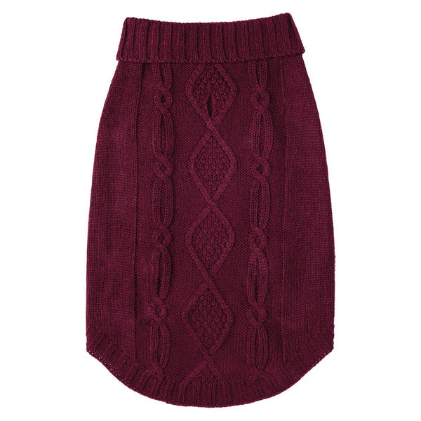 Heart To Tail Cable Knit Pet Sweater - XL