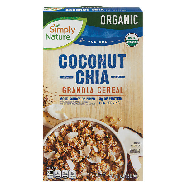 Simply Nature Organic Coconut Chia Granola Cereal