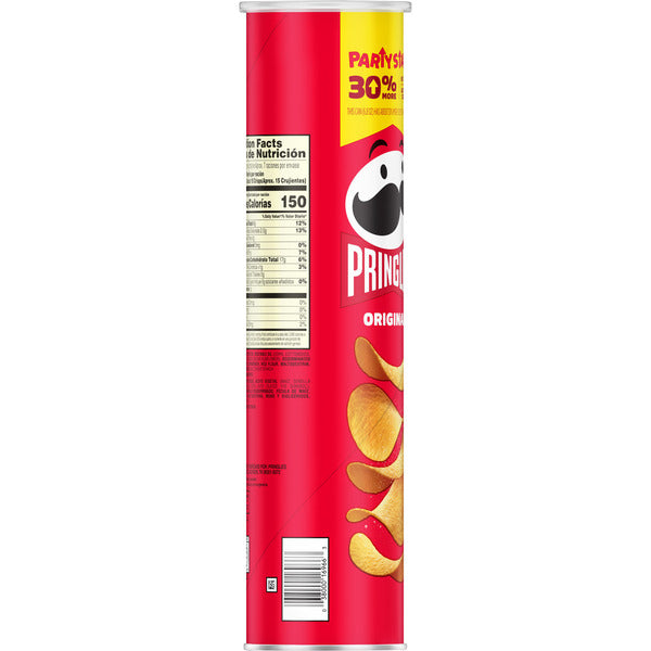 Pringles Original Potato Crisps 6.8 oz Can