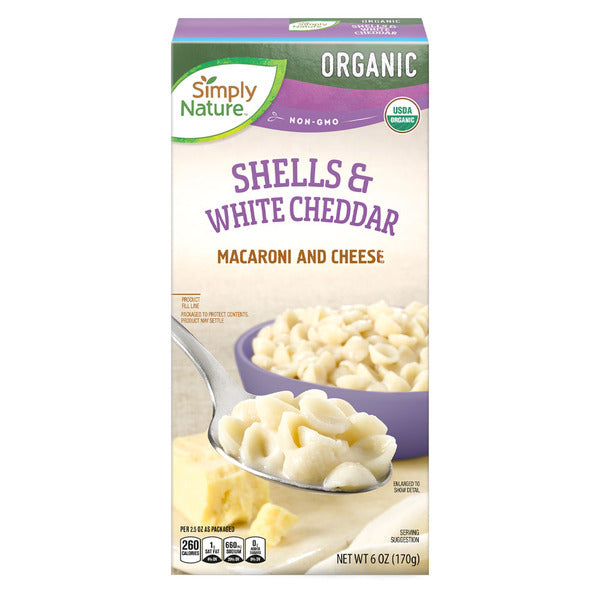 Simply Nature Organic Shells and White Cheddar