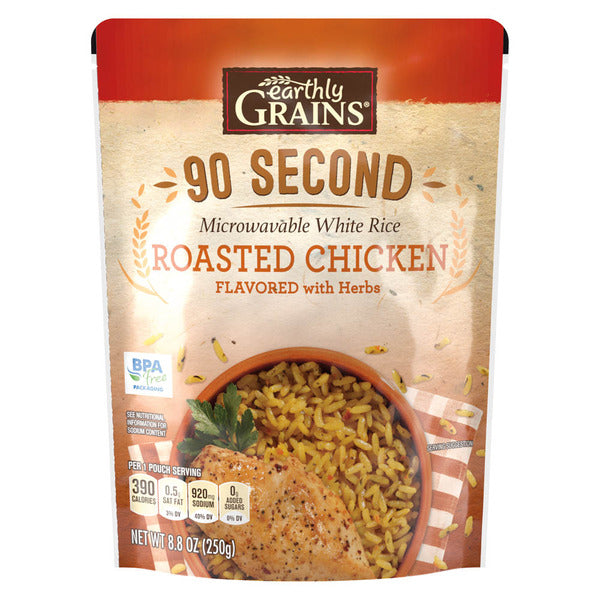 Earthly Grains Roasted Chicken Ready to Serve Rice