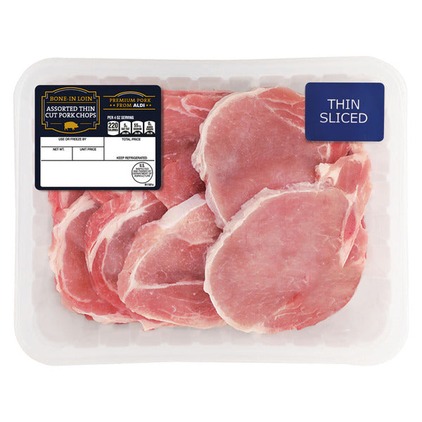 Premium Bone-In Assorted Thin Cut Pork Chops