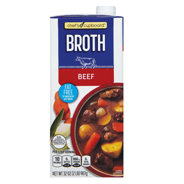 Chef's Cupboard Fat Free Beef Broth,