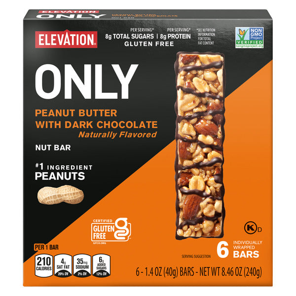 Elevation Dark Chocolate Peanut Butter Fruit and Nut Bar