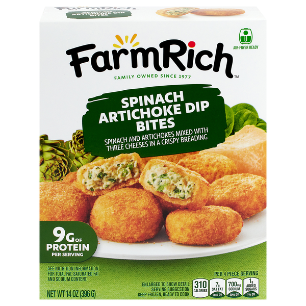 Branded FarmRich Spinach Artichoke Dip Bites