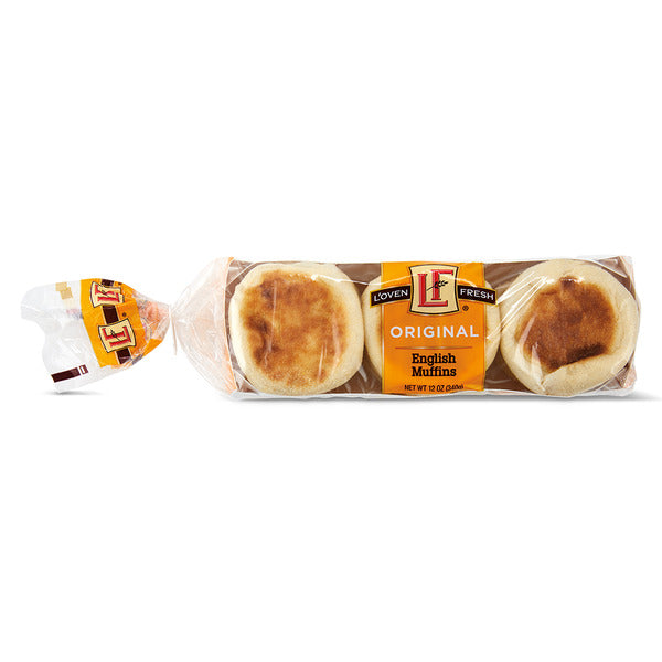 L'oven Fresh Plain English Muffins, 6 count