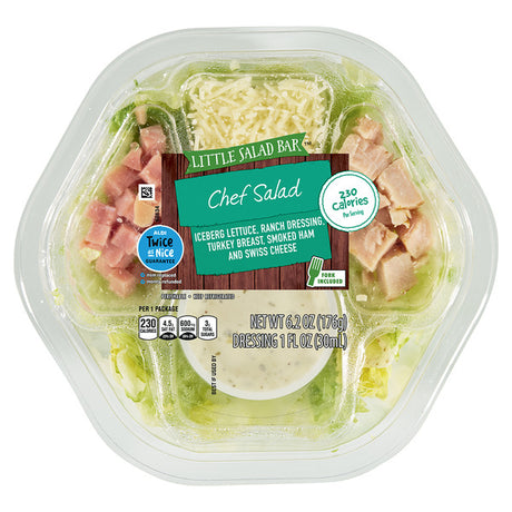 Little Salad Bar Chef Salad Bowl ea, 6.95 oz.