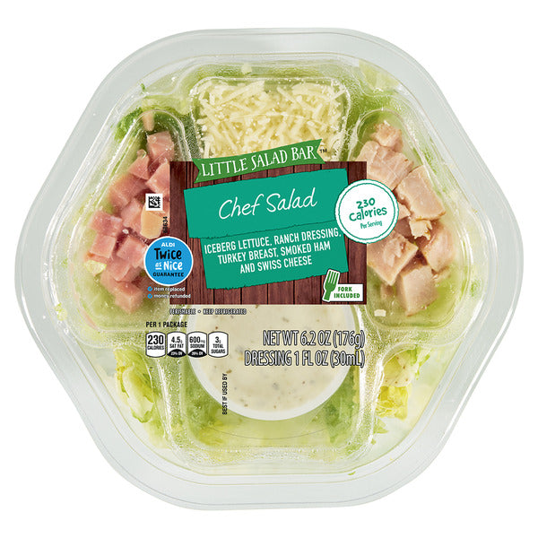 Little Salad Bar Chef Salad Bowl ea, 6.95 oz.