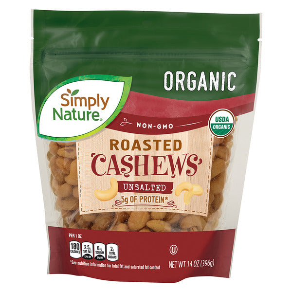 Simply Nature Organic Raw Unsalted Cashews