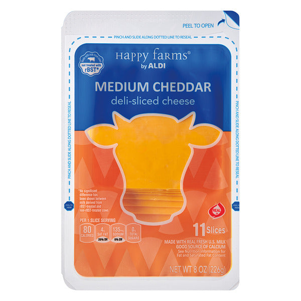 Happy Farms Deli Sliced Medium Cheddar Cheese