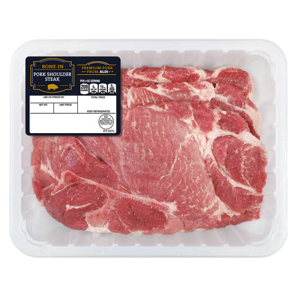 USDA Premium Bone-In Butt Pork Shoulder Steak, per lb