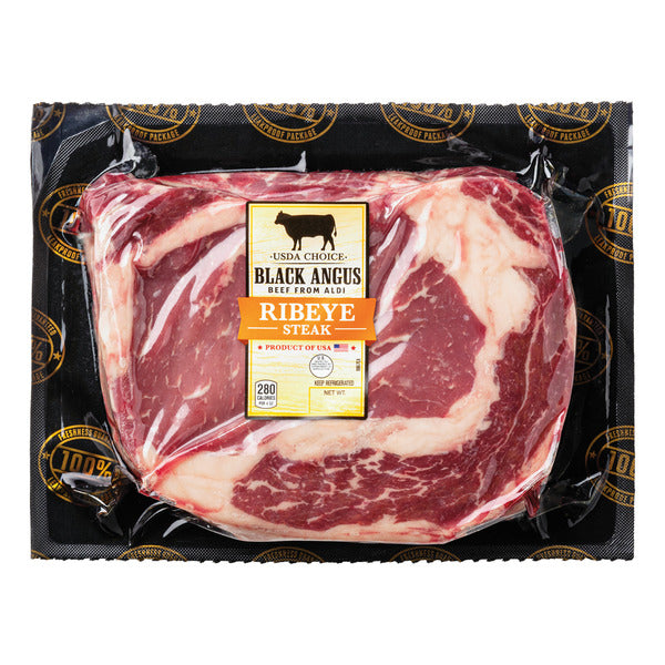 Black Angus Beef Choice Boneless Ribeye Steak, per lb
