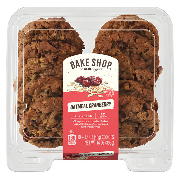 Bake Shop Oatmeal Cranberry Cookies - 10 Count