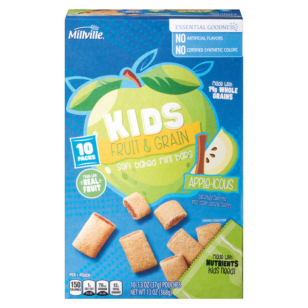 Millville Kids Fruit and Grain Apple Mini Bars