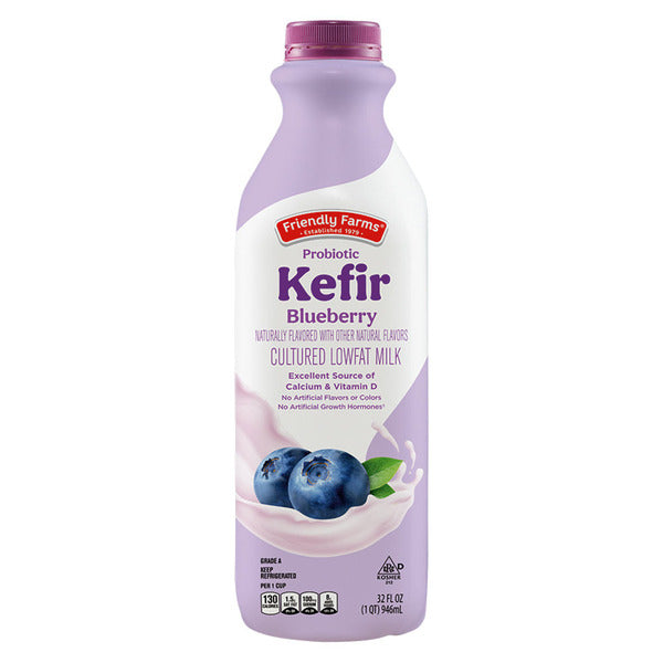 Friendly Farms Kefir Blueberry Flavored Low Fat Milk
